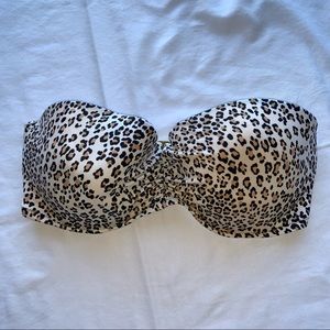 Victoria’s Secret Strapless Cheetah Bikini Top CA